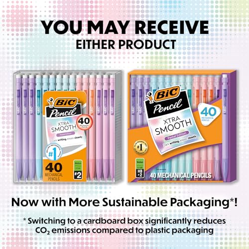 Pastel Edition BIC Xtra-Smooth 0.7mm Mechanical Pencils - 40 Count