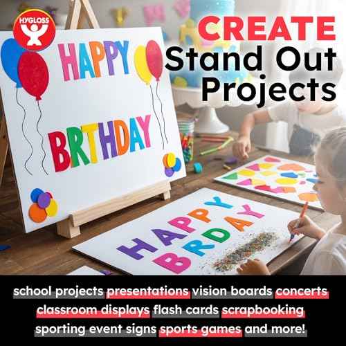 Hygloss Large Poster Board 22x28 - 25 Poster Boards Bulk Pack - 10 Pt. Thickness White Poster Board Paper for Projects, Presentations, Displays, Signs, Crafts - Blank Posterboard Multipack 22" x 28"