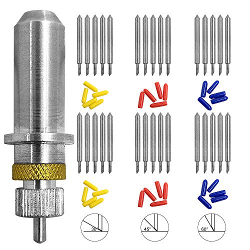 AFUNTA 30 Pcs Vinyl Cutter Blades Set 30/45/60 Degree for Roland Plotters