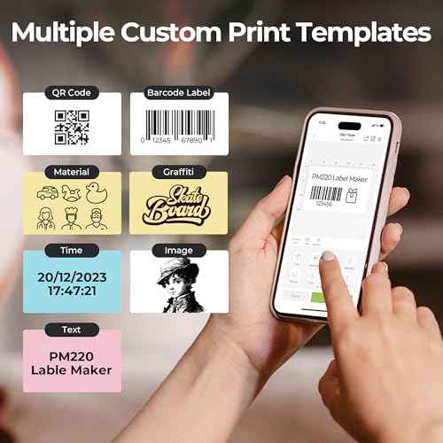Thermal Labels for Nelko PM220 Label Maker, 2'' x 1.18'' (50x30mm) Thermal Sticker Label, Waterproof, Multi-Purpose Label Tape, 6 Roll of 230 Self-Adhesive Thermal Paper (White)