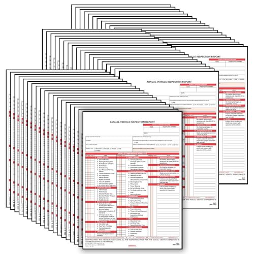 J. J. Keller Annual Vehicle Inspection Report Form with Carbon Interleaf — 100-Pack