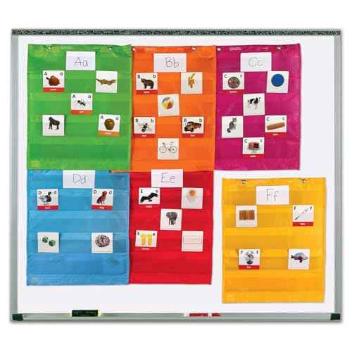 Learning Resources Magnetic Pocket Chart Squares, Classroom/Teacher Organizer, Various Colors, Back to School Resources for Teachers, All Grades, Set of 6