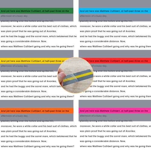 20 Pcs Guided Reading Strips Set for Kids Dyslexia Reading Support Classroom Supplies