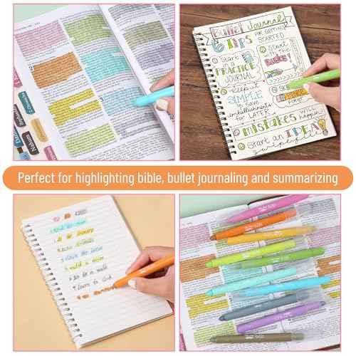 Mr. Pen- Gel Highlighters, 10 Pack, Earthy Pastel, Bible Highlighters for Bibles That Do Not Bleed