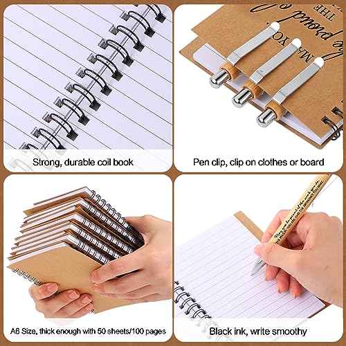 Honoson 30 Sets Employee Appreciation Gifts Appreciation Notebooks with Ballpoint Pens Mini Spiral Inspiration Journal Bulk Thank You Gifts for Vet Tech Week Employee Medical Assistant Coworker