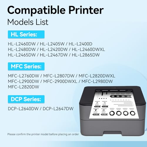 LEMERO UEXPECT Compatible for TN830XL Toner for Brother Printer Replacement for TN830XL TN 830XL TN-830XL Toner use with HL-L2460DW DCP-L2640DW HL-L2405W MFC-L2820DW HL-L2400D HL-L2480DW(Black,2 Pack)