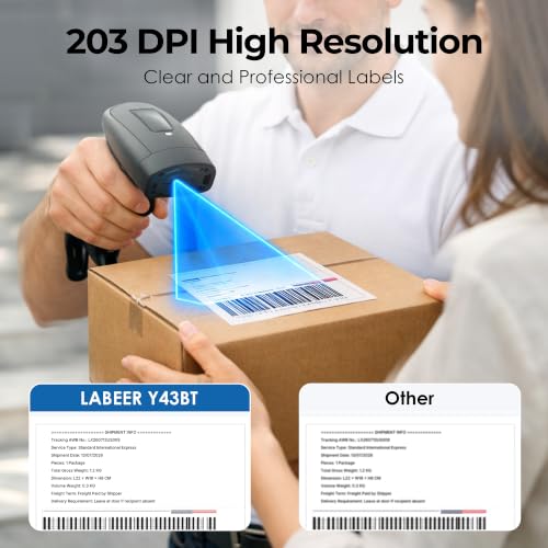 Labeer Bluetooth Thermal Shipping Label Printer Black Wireless 4x6