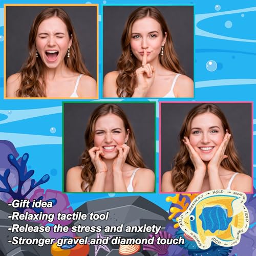 Fulmoon Ocean Animals Sensory Anxiety Stickers 120 pcs Textured Calm Stickers for Stress Relief