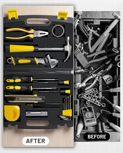 Pick and Pluck Foam 4-Pack (2P 16x12x2"+2P 16x12x0.4"). Tool Box