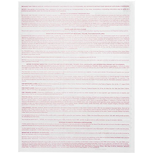 CMS-1500 HCFA 02/12 Health Insurance Claim Forms, 500 Sheets - Compuchecks