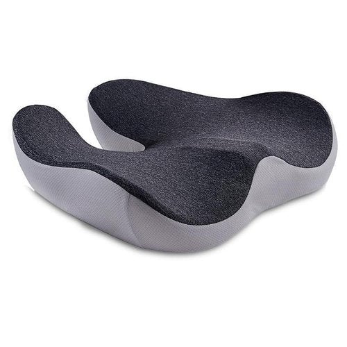 Seat Cushion - Memory Foam Cushion for Office Chair, Car Seat, Airplane, Bleacher - Sciatica & Coccyx Pain Relief Desk Chair Cushion for Long Sitting Office Workers, Car Drivers (Black)