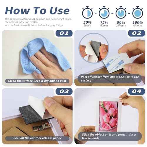 Super Sticky Double Sided Adhesive Pads,3mm Foam 50Pcs, Strong Double-sdied Sticky Foam Tape,2 Sided Way Black Rectangle 3.36" ,Removable Double-sided Mounting Tape ,Heavy Duty Sticky Pads for Walls