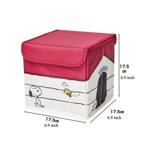 Finex White Dog Collapsible Foldable Storage Organizer Box with Removable Matching Lid Acessories Pen Holder Oxford Cloth