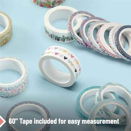 Mr. Pen- Washi Tape Set, 21 Rolls, Assorted Sizes, Floral Washi Tape for Journaling, Halloween Supplies