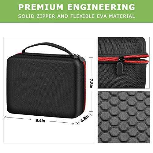 Case Compatible with Canon SELPHY CP1500/CP1300/ CP1200 Wireless Compact Photo Printer and Color Ink and Paper Set/Battery- Organizer Storage Bag Only (Black)