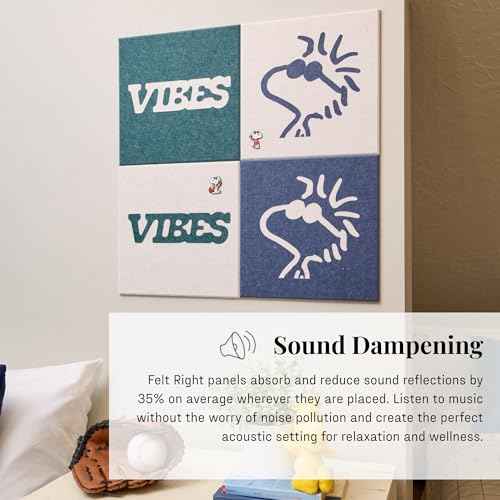 felt right Peanuts Collection Coolstock Indigo | Classroom Decor | Acoustic Wall Panels | Home Decor | Felt Wall Panels | Felt Tiles for Accent Walls | Decorative Bulletin Board