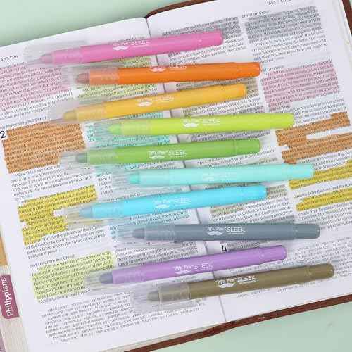 Mr. Pen- Gel Highlighters, 10 Pack, Earthy Pastel, Bible Highlighters for Bibles That Do Not Bleed