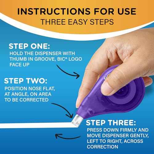 BIC Wite-Out EZ Correct Tear-Resistant Correction Tape with 39.3 ft of Tape, 10-Count Pack in White