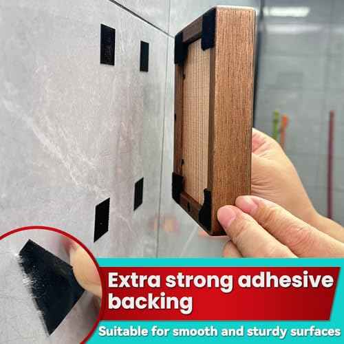 Heavy Duty Hook and Loop Strips with High Adhesive, and Square Circle, Strong Mounting Tape for Home, Outdoor or Office Use, Black 72 Sets