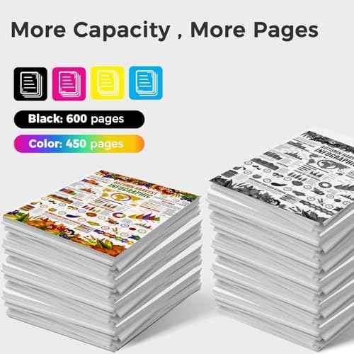 High Yield 44XL 54XL Ink Cartridges Replacement for Canon PG-44XL CL-54XL 44 54 Ink Cartridges Compatible for Canon Pixma E201 E401 E402 E3110 E471 Printer(Black,Tri-Color)