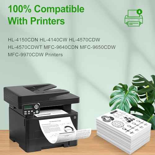 TN-310 Toner Cartridge Replacement for Brother TN336 TN310 TN315 TN331 Works for HL-4150CDN HL-4570CDW MFC-9970CDW Printer(BCMY, 4-Pack)