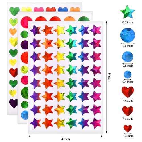 1710 Pcs Star Stickers for Kids Reward, Small Sparkly Holographic Sticker for School Classroom Student Teacher Supplies Behavior Reward Chart and DIY Decoration