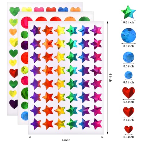 Star Stickers Pack for Kids Classroom Rewards & DIY Crafts - 1710 pcs