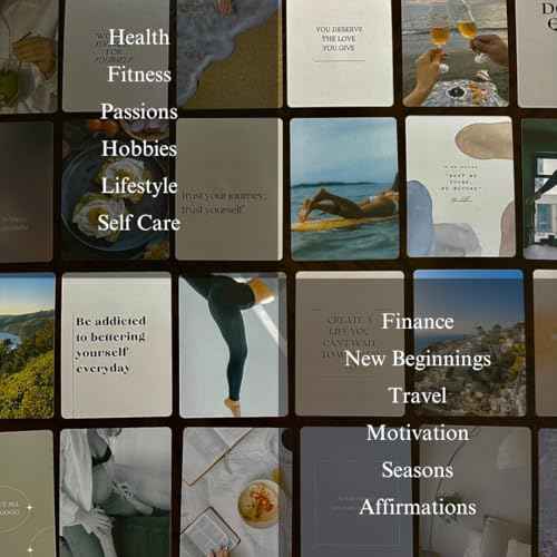 Daily Dopamine Vision Board Kit for Ambitious People- Foldable Mood & Dream Board for Manifestation, Visualization & Goal Setting|125 Aesthetic Photo & 25 Empowering Quote Cards| Vision Board Supplies