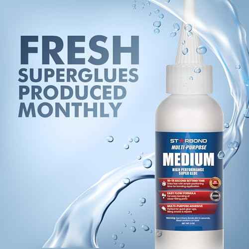 Starbond Medium Super Glue Pro Kit (2 oz) ? Strong, Fast-Bonding CA Glue (Cyanoacrylate Adhesive) ? with Clog-Resistant Cap, Microtips & Extra Nozzle for Quick Fixes, Woodworking, Hobby Models