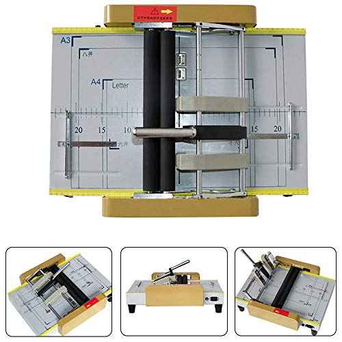 Paper Folding Machine, 11.7" X 16.5" A3 Booklet Making Machine Paper Bookbinding and Folding Booklet Stapling Equipment for Printing Factories and Schools