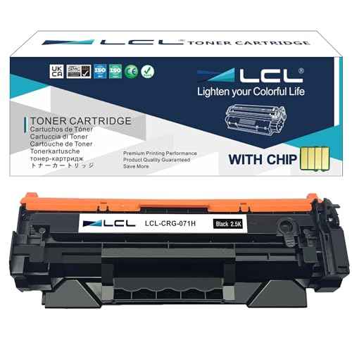 LCL Compatible 071 071H CRG071H High Capacity Toner Cartridge(Indicate Toner Level) Replacement for Canon LBP122dw LBP122 LBP120 MF270 MF273dw MF272dw MF275dw Printer Support for Fax (1-Pack Black)