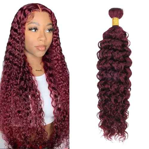 #99J Bundles Human Hair Water Wave Bundles 26 Inch Burgundy Water Wave Bundle Unprocessed Brazilian Virgin Weave Hair 1 Bundle 50 Gram Per Bundle