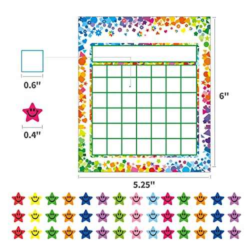 REGELETO 80 Pack Incentive Reward Chart for Classroom Home Behavior for Kids Students with 2400 Pieces Star Stickers