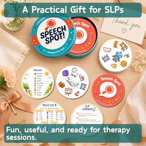 Speech Therapy Articulation Card Set with 57 Cards for Target Sounds & Practice Tips