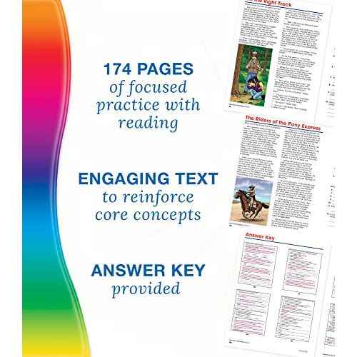 Spectrum Reading Comprehension 4th Grade Workbooks, Summarizing Nonfiction and Fiction Passages, Identifying Themes, and More, Classroom or Homeschool Curriculum