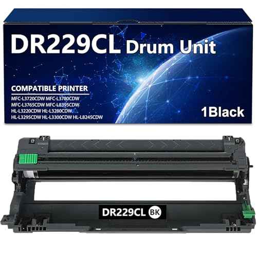 DR229CL Drum Unit Replacement for Brother DR229 TN229 TN229XL Compatible with HL-L3280CDW MFC-L3720CDW HL-L3300CDW HL-L3220CW Printers (1-Pack, Black)
