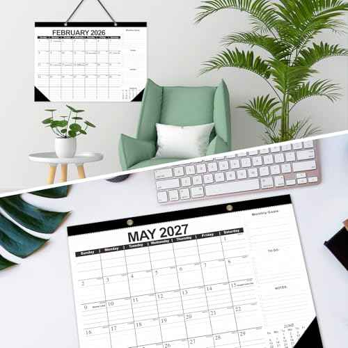 2026 Calendar Desk Calendars 2026-2027 Wall Calendar from January 2026 to June 2027,18 Months 17"¡¿12" Thick Paper for Office School Home