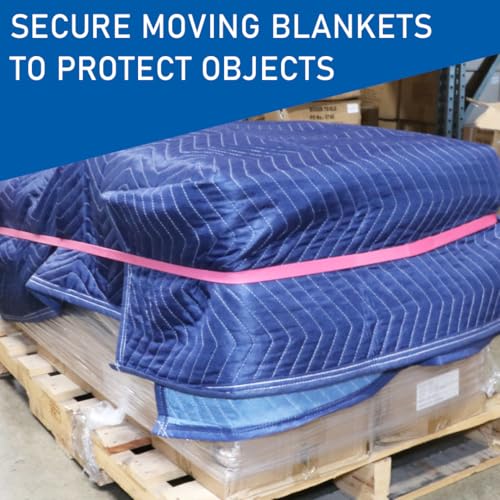 PME 36 Pack Mover Furniture Rubber Bands, Extra Large Rubber Bands for Moving Blankets and Furniture, Variety Pack 36