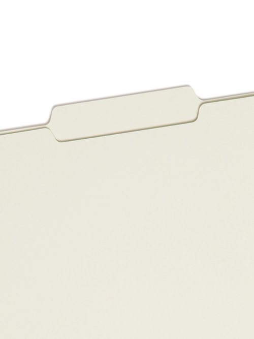 Smead Pressboard Fastener File Folder with SafeSHIELD Fasteners, 2 Fasteners, 2/5-Cut Tab Right of Center Position, Guide Height, 1" Expansion, Legal Size, Gray/Green, 25 per Box (19980)