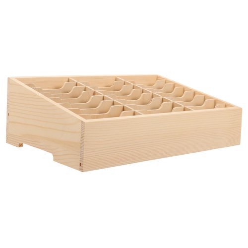Toddmomy Multi-Use Wooden Desktop Storage Box with Grids for Cell Phone Management and Organization - Ideal for Office, Classroom, and Home Use