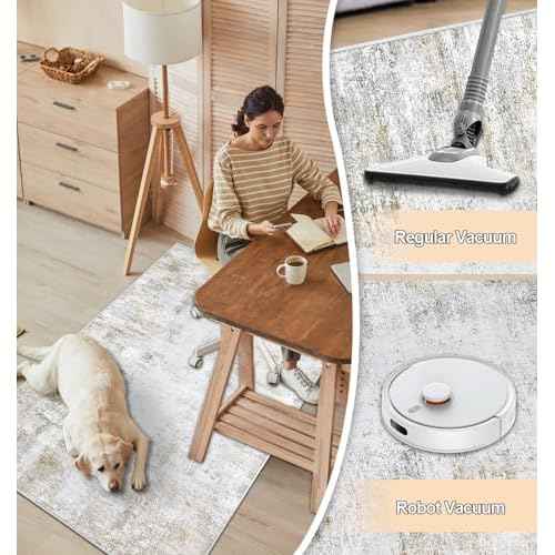 Capslpad Office Chair Mat for Hardwood Floor/Tile Floor 47"x59" Non Slip Desk Chair Mat Low Pile Computer Gaming Chair Rug for Rolling Chair Protector for Office Den Computer Desk, Khaki