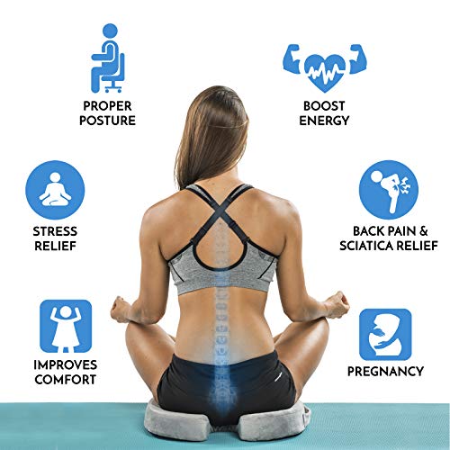 ComfiLife Gray Premium Comfort Seat Cushion - Non-Slip Memory Foam Tailbone Support