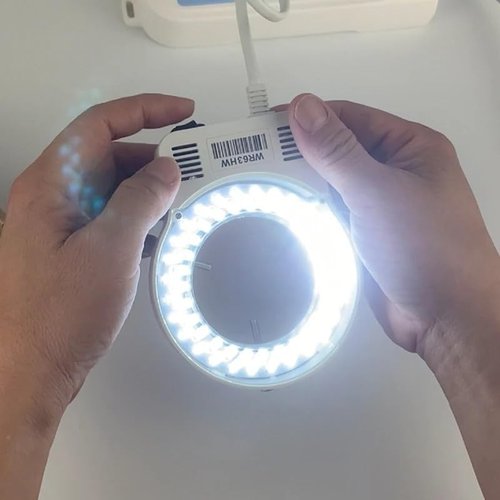 Microscope Microscope Ring Light Adjustable Ring Light Iluminator Lamp for Industry Stereo Microscope Camera Magnifier Light Source(White)