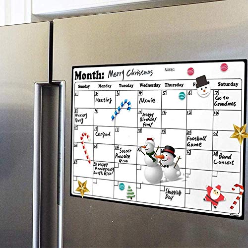 Volcanics Magnetic Fridge Calendar 16.9" x 11.8" Monthly Planner Whiteboard