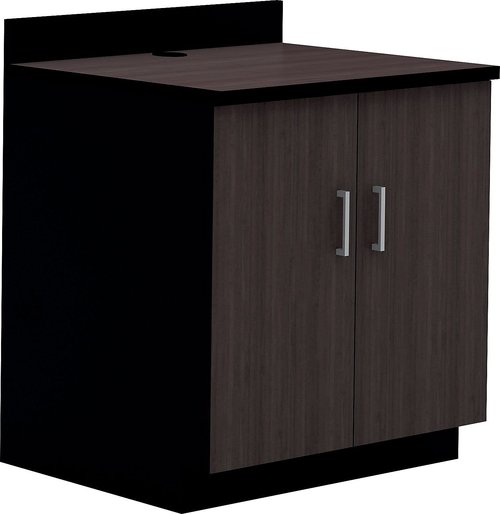 Safco Products 1702AN Modular Hospitality Breakroom Base Cabinet, 2 Doors/2 Adjustable Shelves, Asian Night Base/Black Top