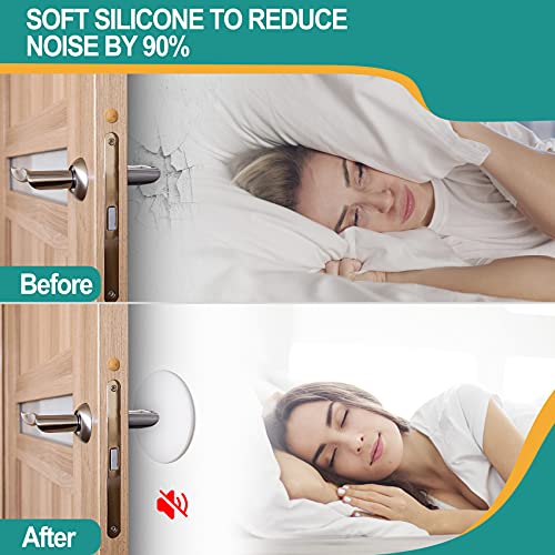NETANY 3.15” Door Stoppers Wall Protectors, 6 Pcs White Silicone with 3M Adhesive