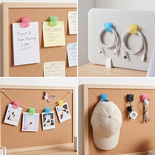 Multicolor 35 Pack Cubicle Clips for Fabric Walls Office Wall Hooks - WSICSE