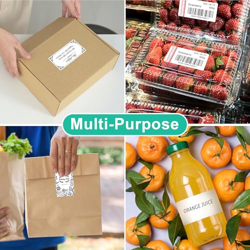 Printable White Label Stickers 2x4 Inches - 30 Sheets, 300 Labels, Self-Adhesive Shipping & Address Labels