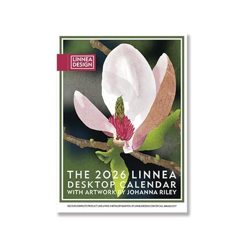 Linnea Design 2026 Desktop Calendar 5 x 7" Artwork by Johanna Riley