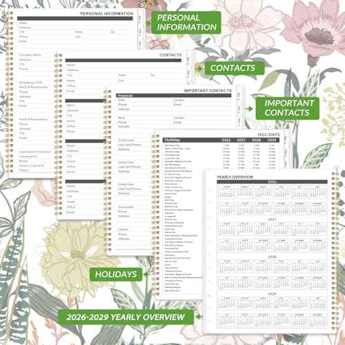 2026-2028 Monthly Planner/Calendar - 3 Year Monthly Planner 2026-2028, Jan. 2026 - Dec. 2028, 9" ¡¿ 11" Calendar Planner 36-Month with Tabs, Twin-Wire Binding, Two-Side Pocket, Celebrity Quotes £¦ Notes